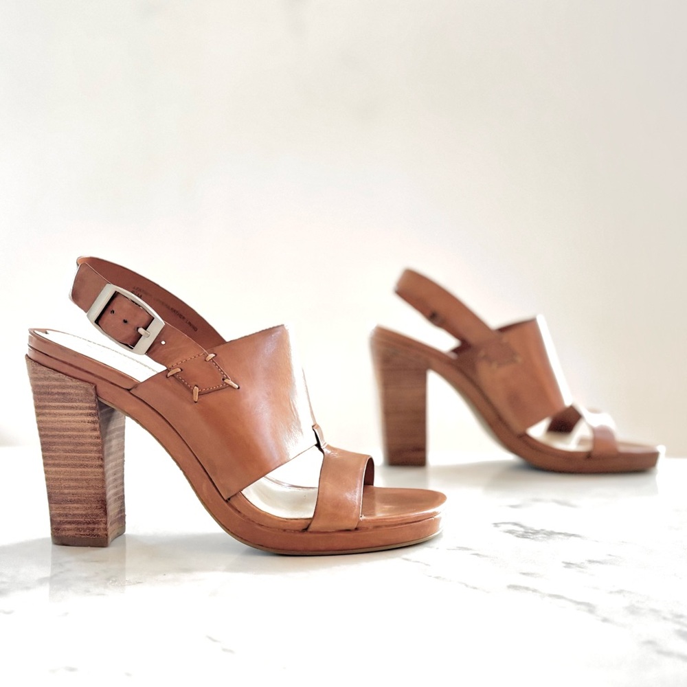 Via SPIGA “Ibiza” Leather Heeled Sandals Size 8.5